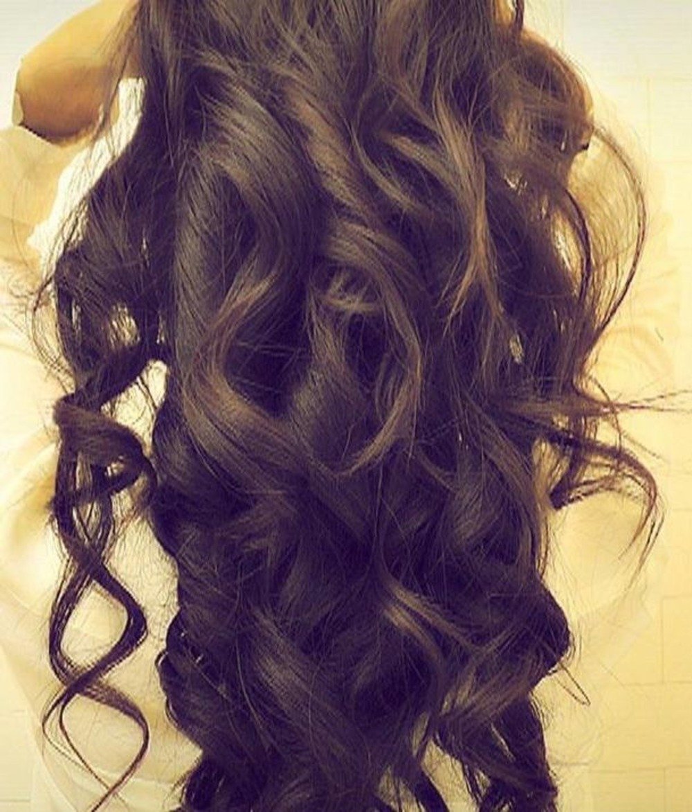 Локоны на длинные волосы