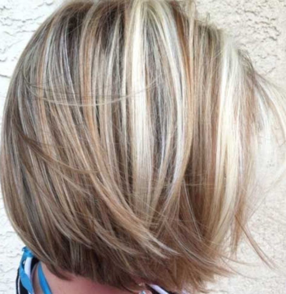 Вуальное мелирование на каре