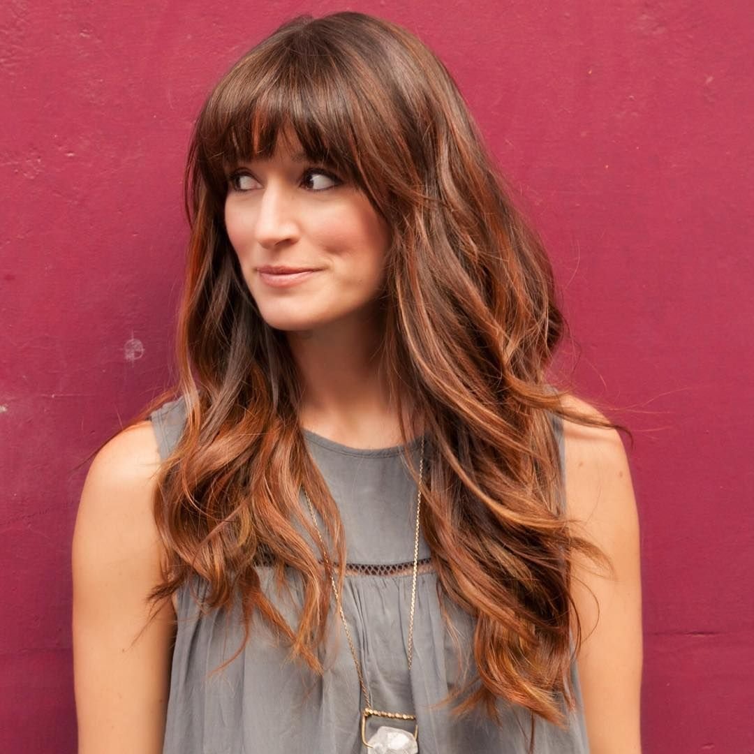 Сальма Хайек с длинными волосами