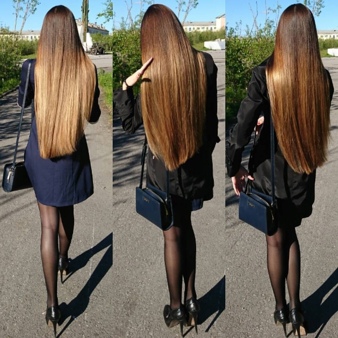 Русые волосы до поясницы