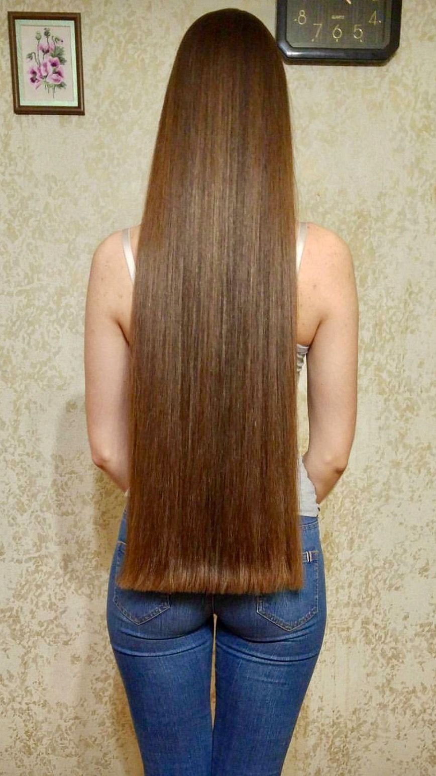 Длинные черные волосы