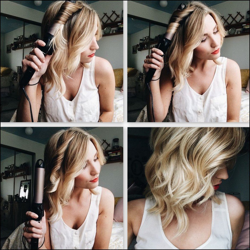 Кудри на средние волосы