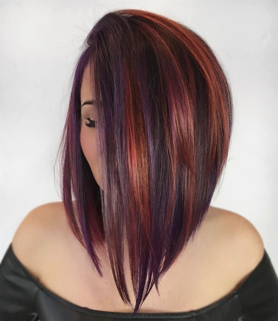 Красное мелирование на короткие волосы