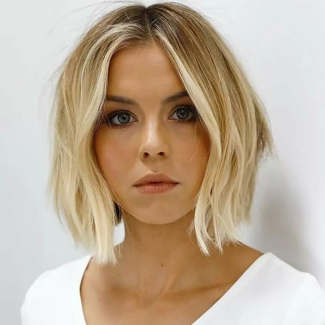 Рваное Боб каре на средние