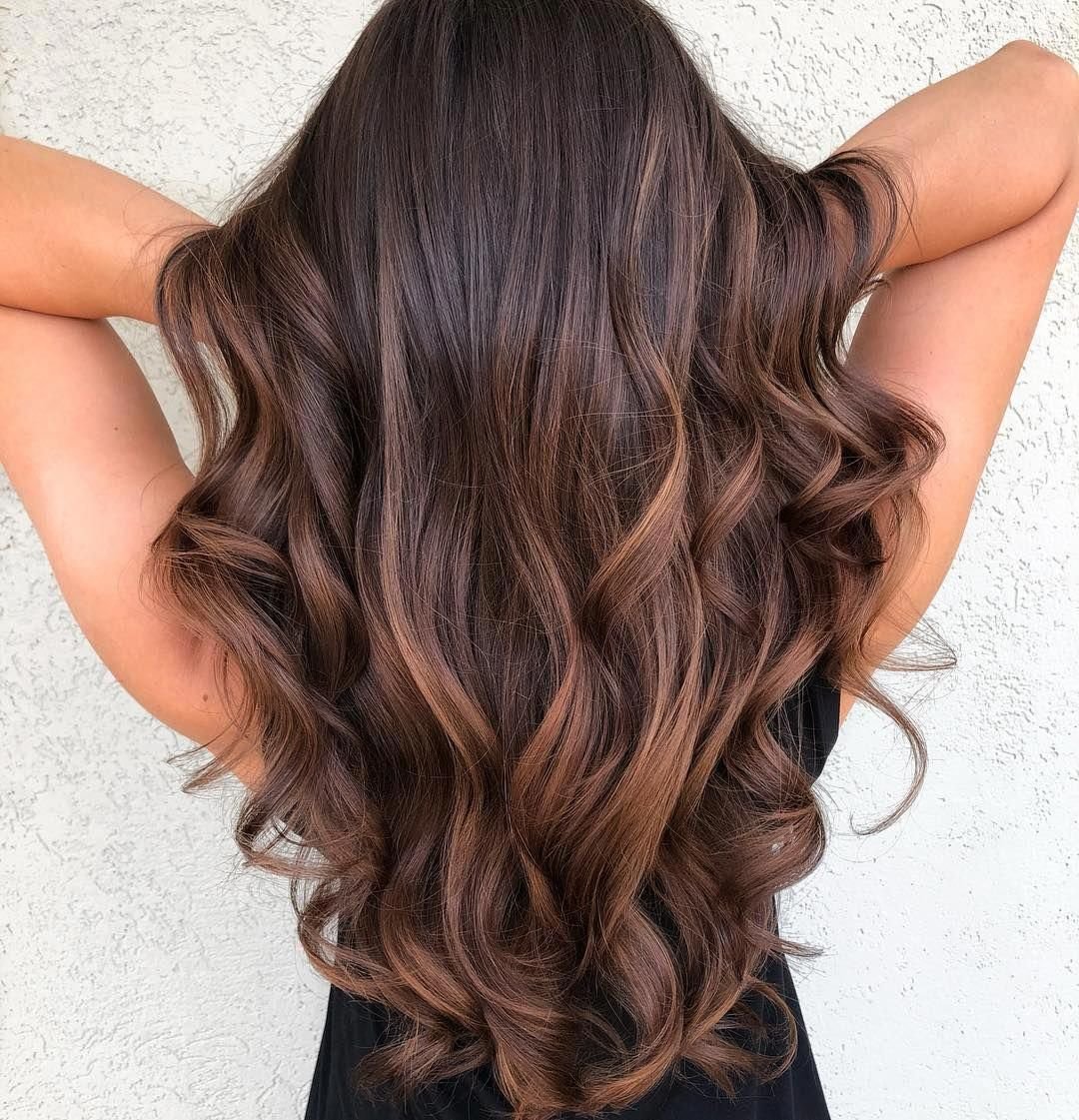 Окрашивание волос балаяж шоколад