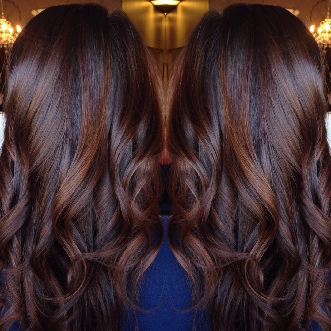 Окрашивание волос балаяж шоколад