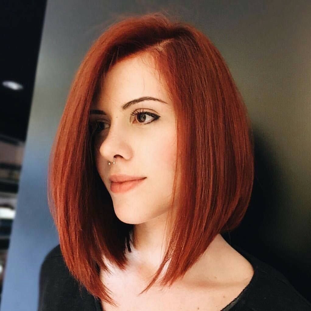 Лонг Боб каре рыжая