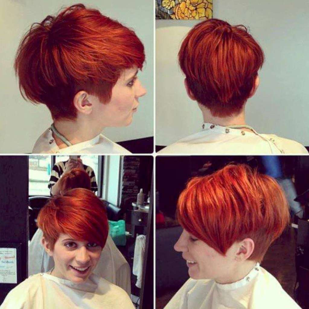 Стрижка Пикси на короткие рыжие волосы