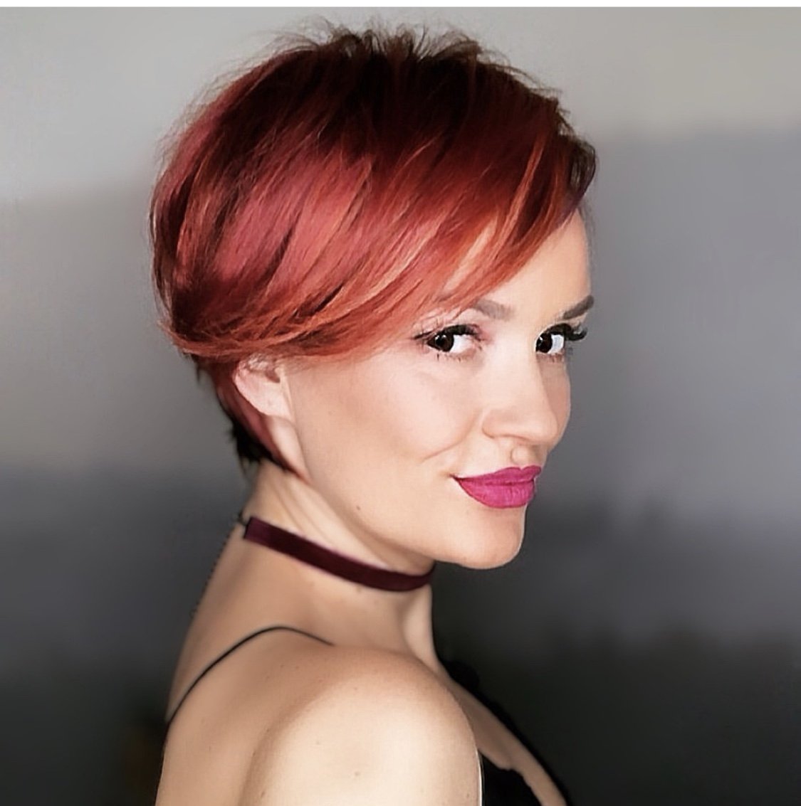 Пикси Боб стрижка на рыжие волосы