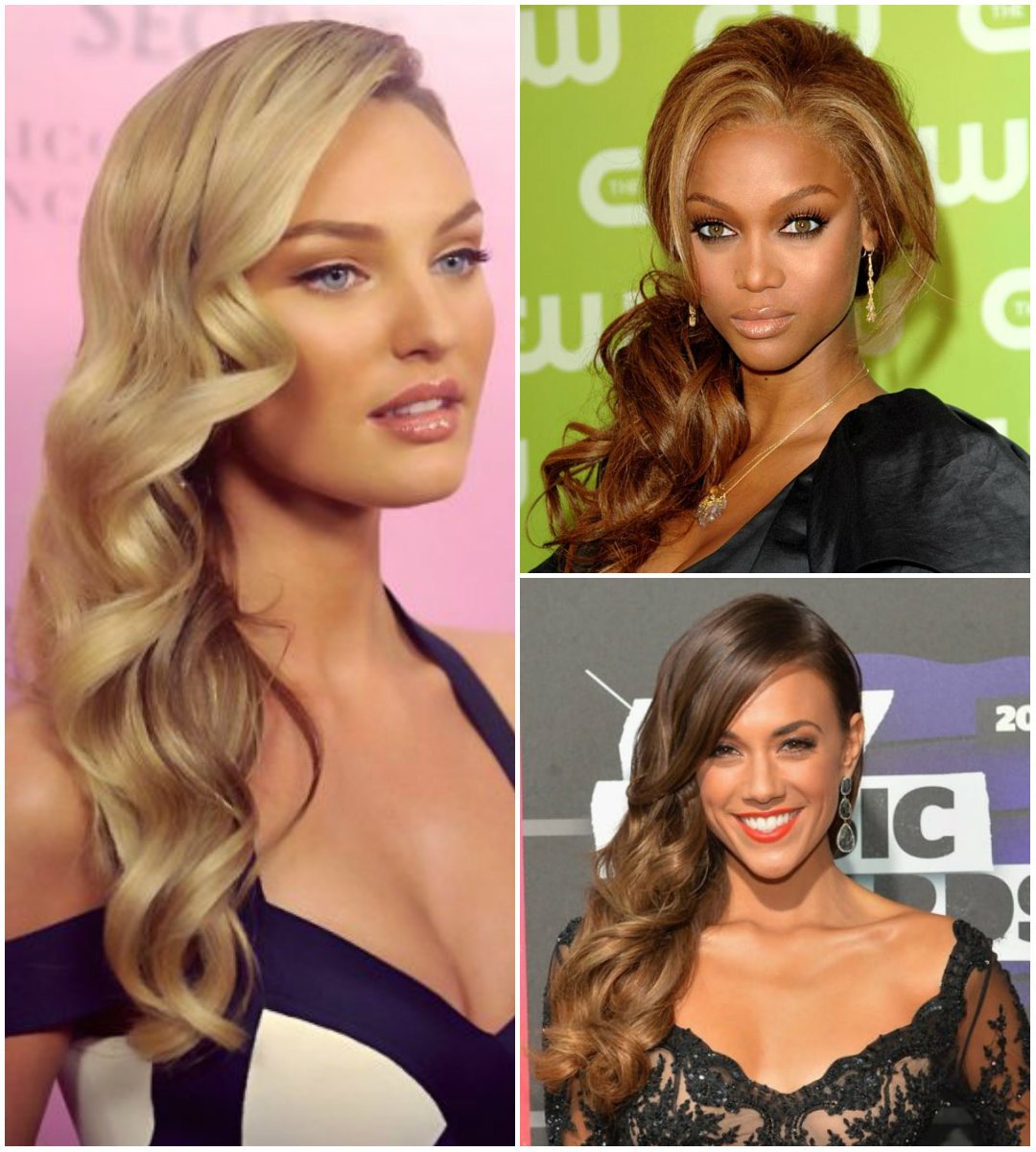 Прическа волны на бок