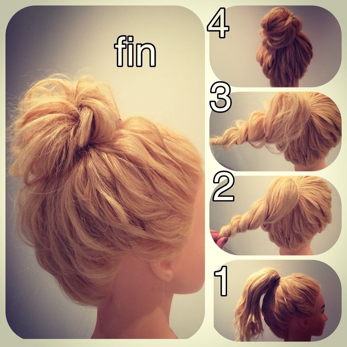 Убранные прически на средние волосы