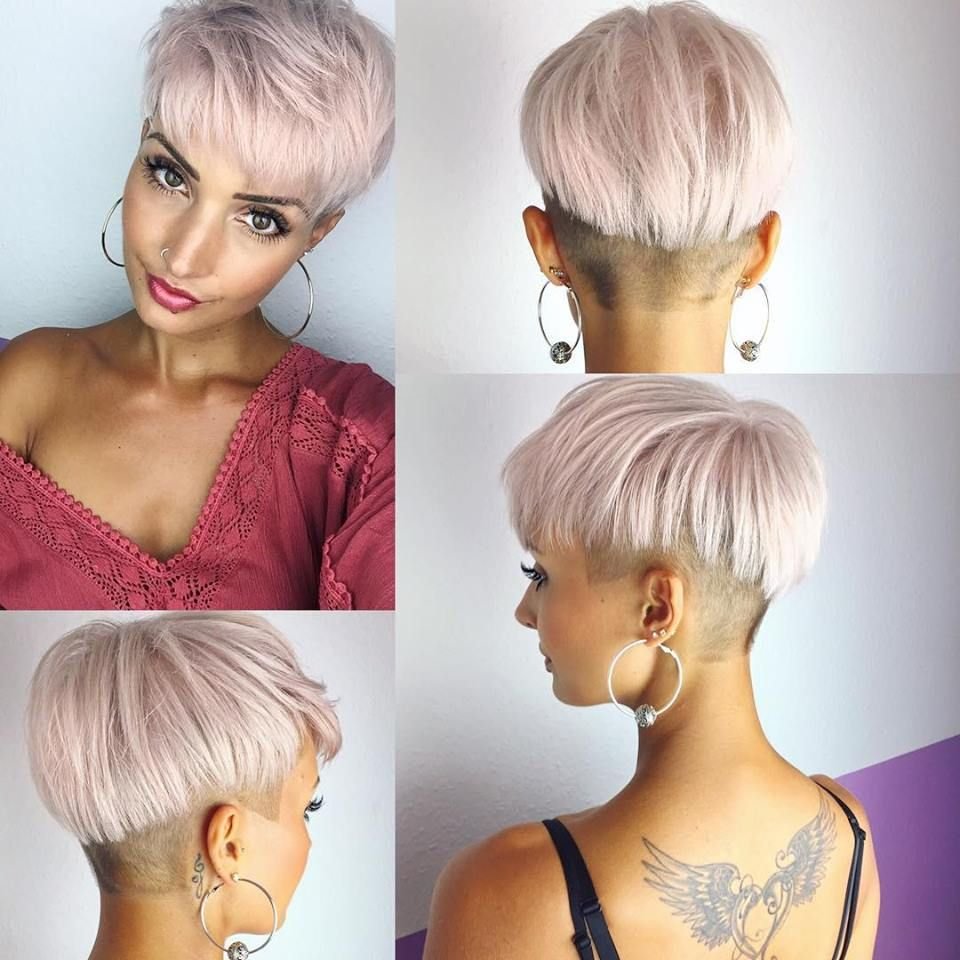 Креативный затылок с короткой стрижкой