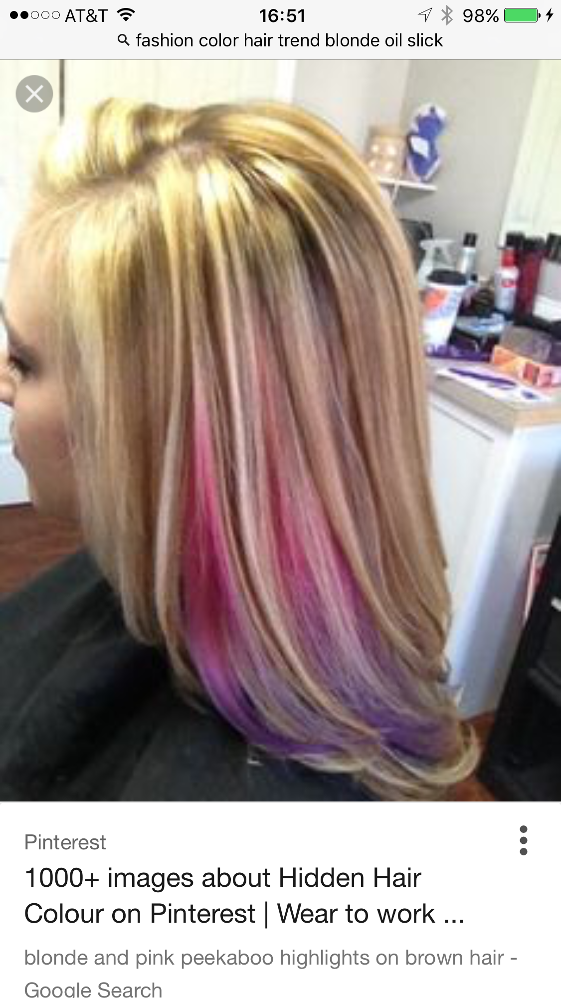 Мелирование с цветными прядями