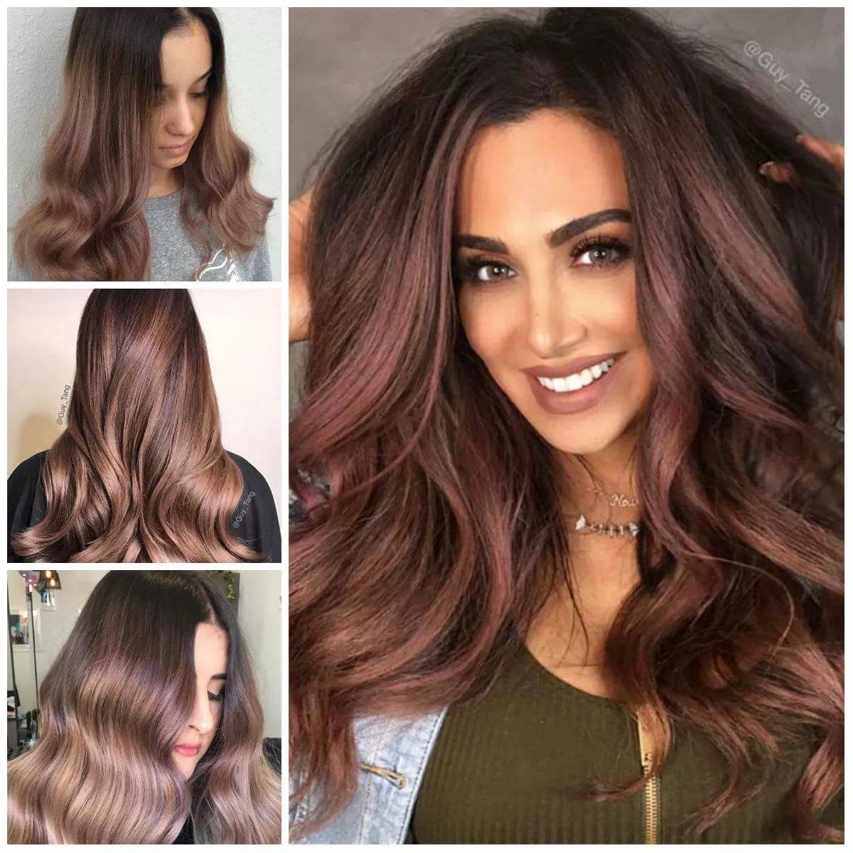 Модный цвет волос темных оттенков