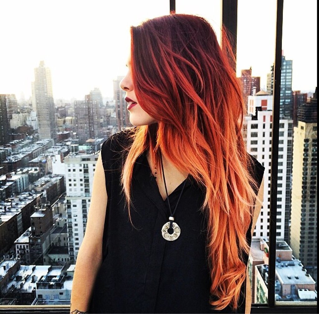 Омбре на рыжие волосы