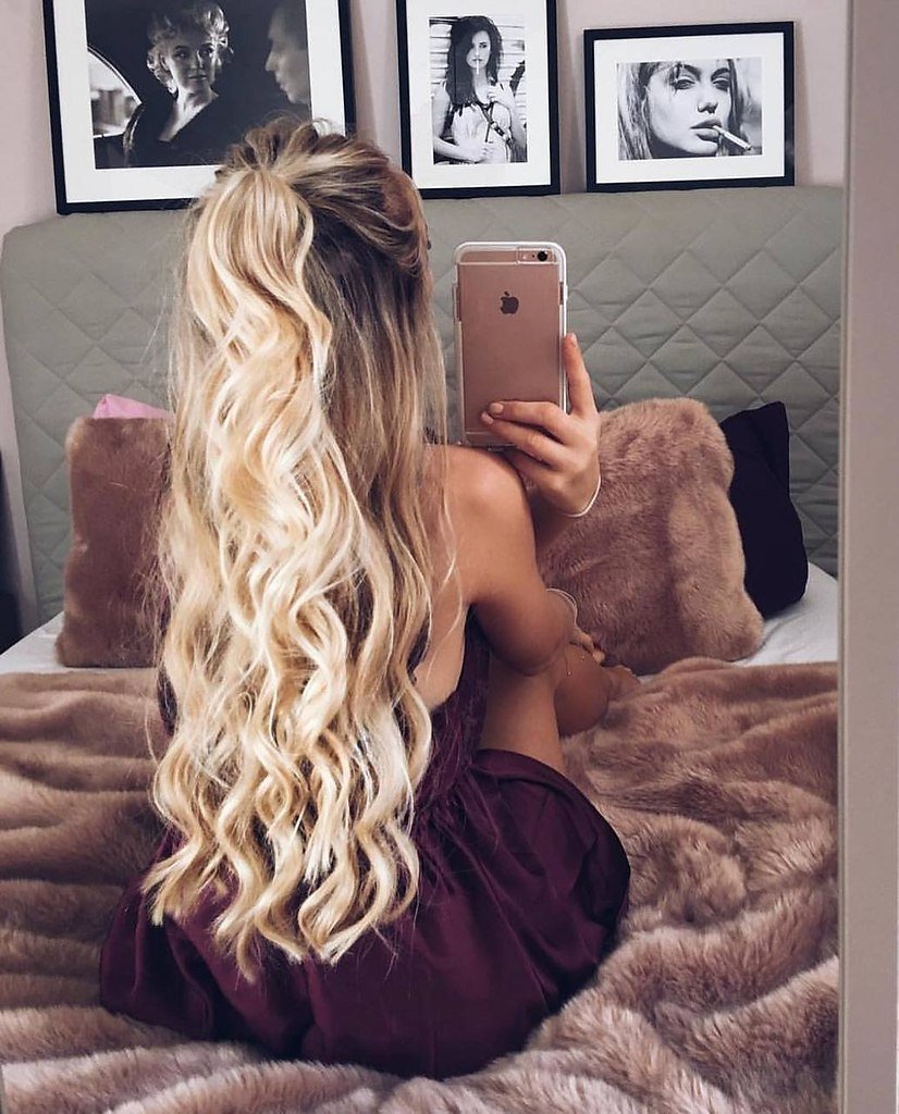 Омбре блонд на длинные волосы