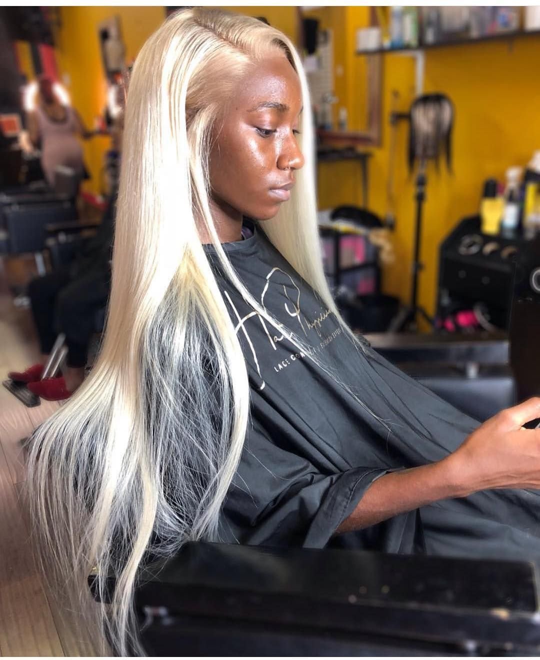 Цветное наращивание волос на блонд