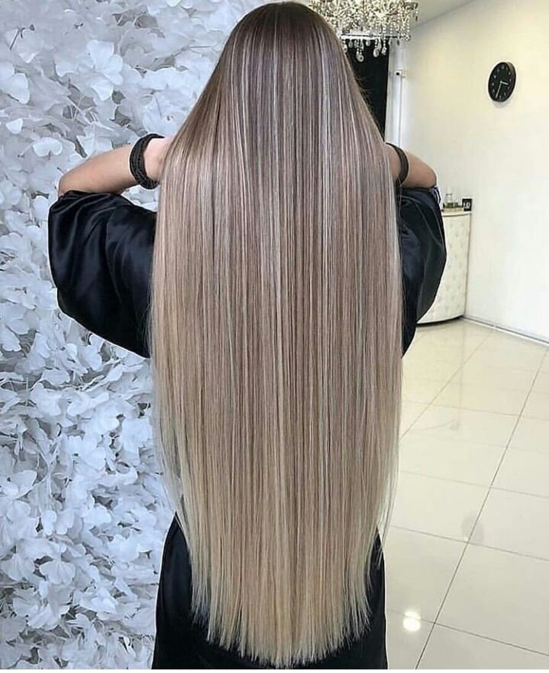 Наращивание волос блонд