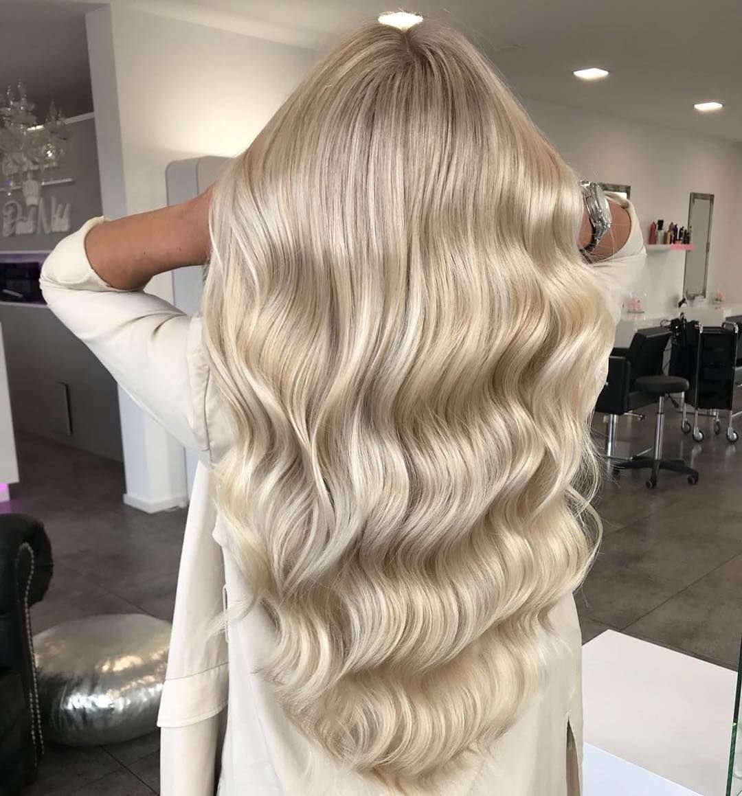 Наращивание волос блонд