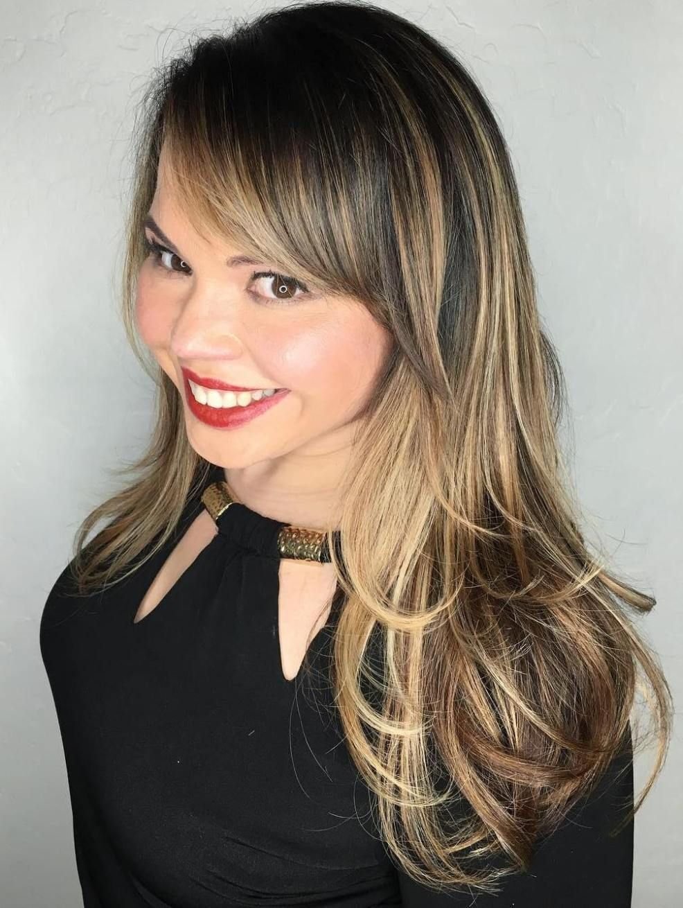 Балаяж с челкой