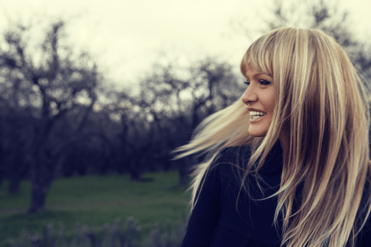 Вуальное мелирование на каре