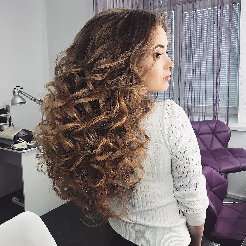 Укладка на брашинг длинные волосы