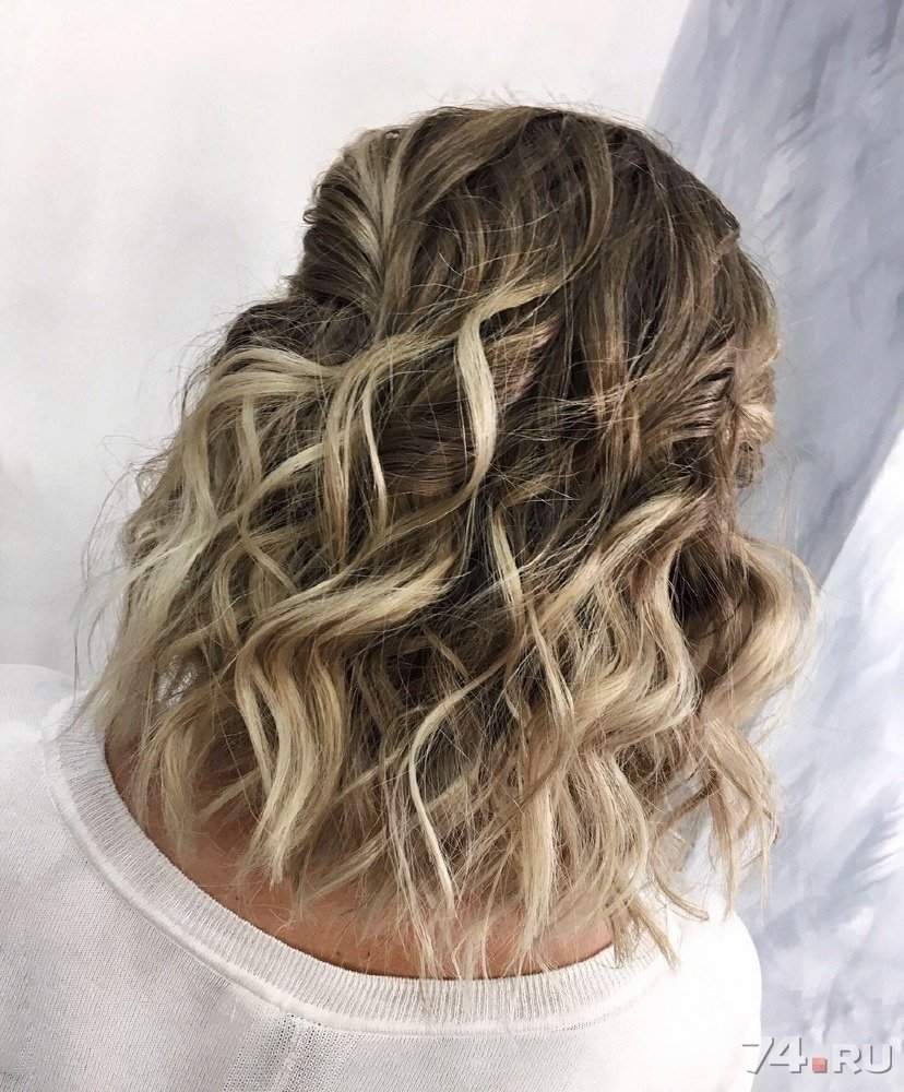 Химия крупные Локоны на каре