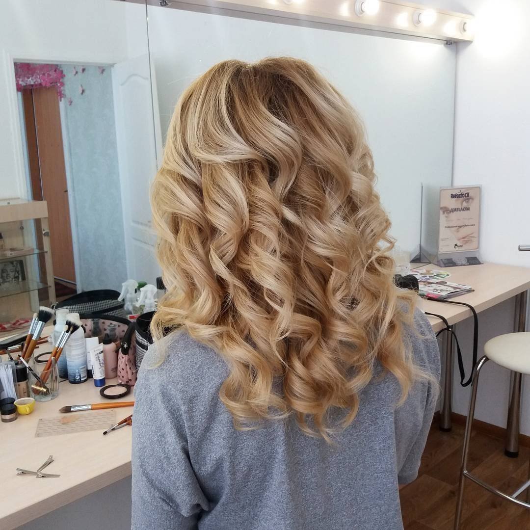 Лёгкие Локоны на средние волосы в домашних