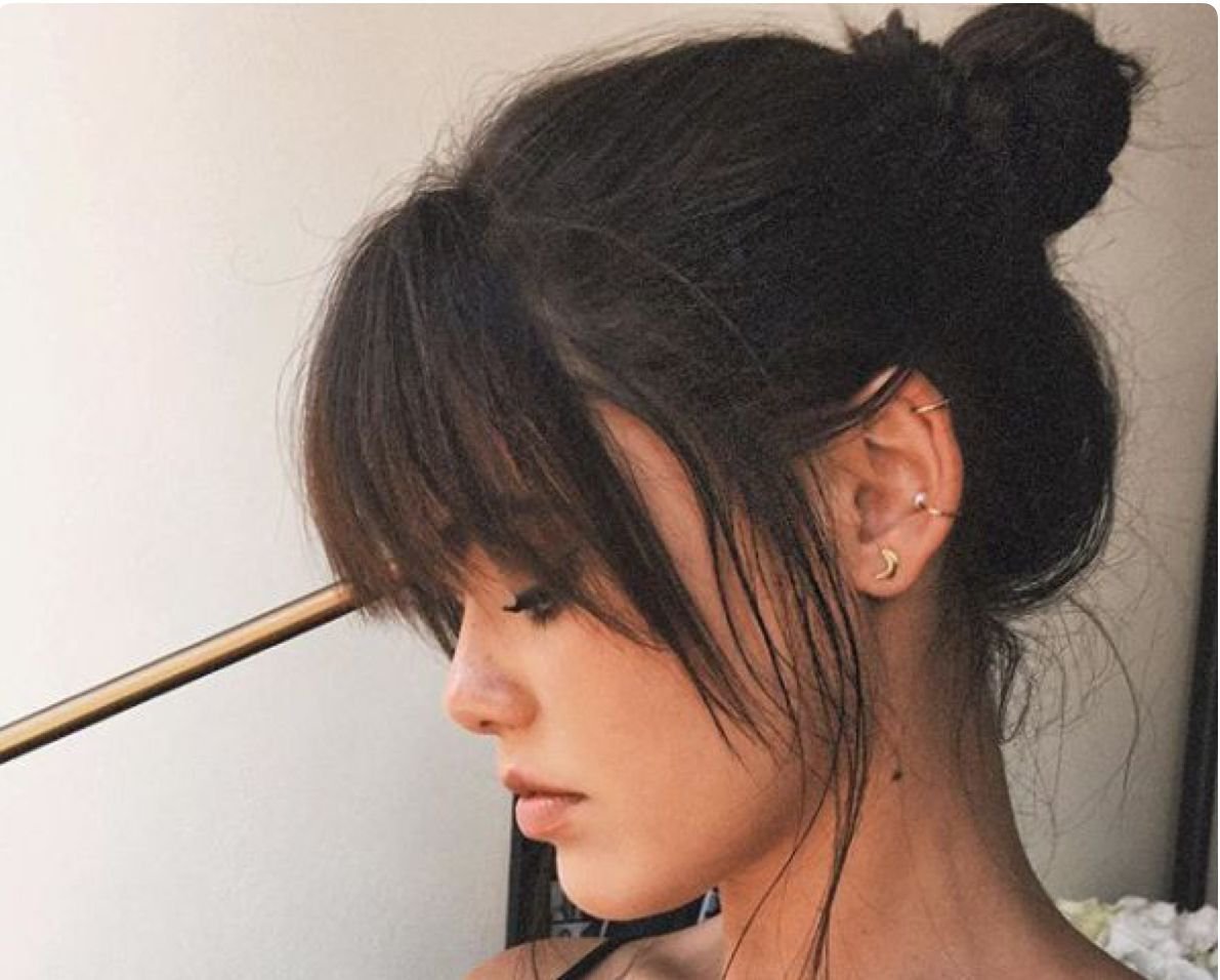 Хвост с челкой удлинённой корейской