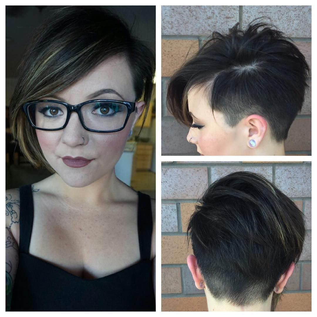 Стрижка на короткие волосы ассиметричные с выбритыми висками