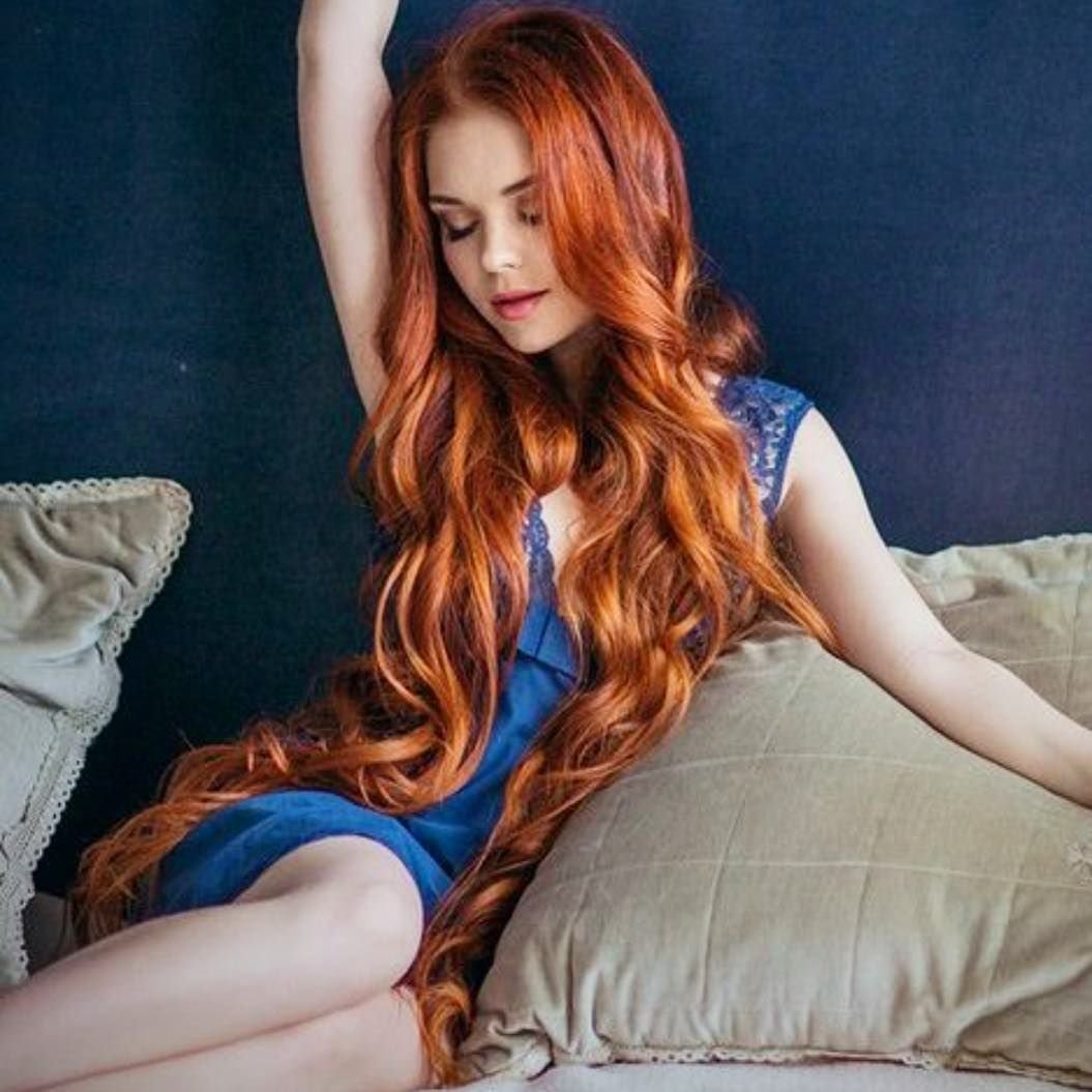 Рыжие прямые волосы