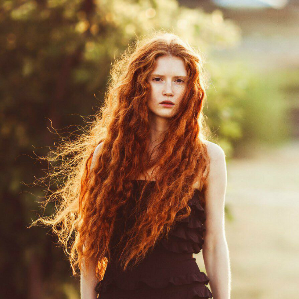 Длинные рыжие волосы