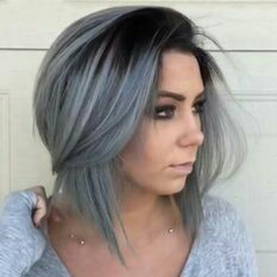 Пепельное омбре на короткие волосы