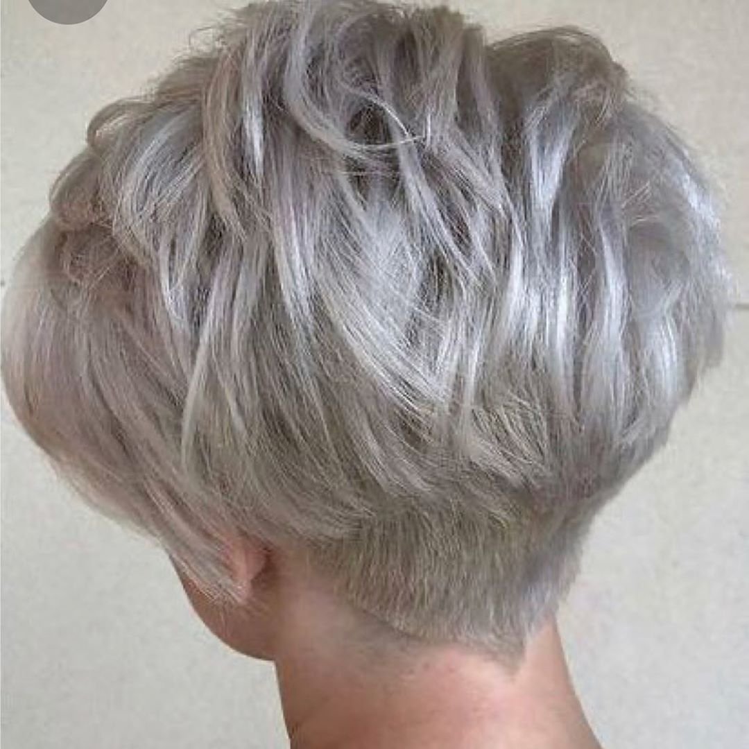 Стрижка Пикси Боб Седые волосы