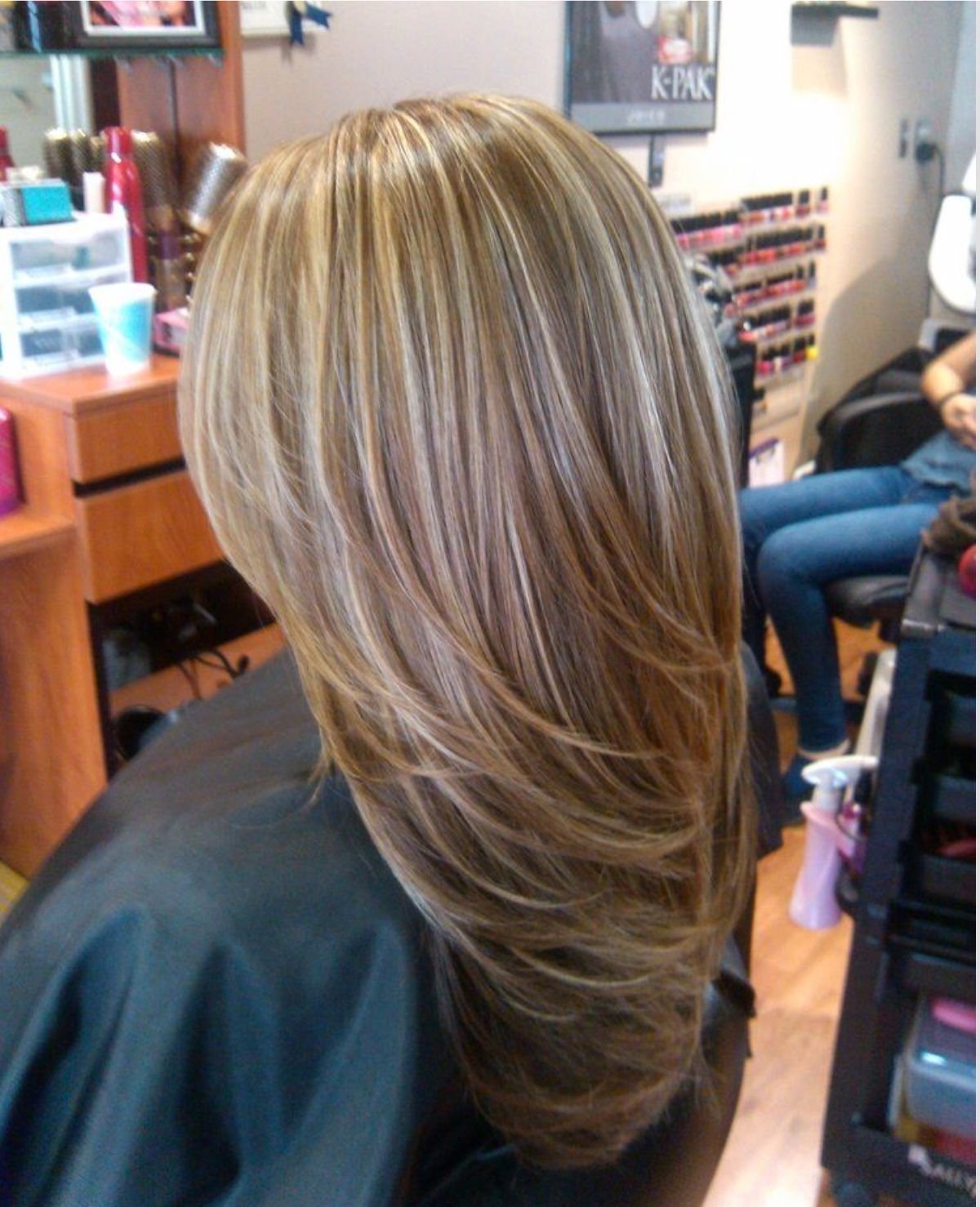 Мелкое мелирование блонд