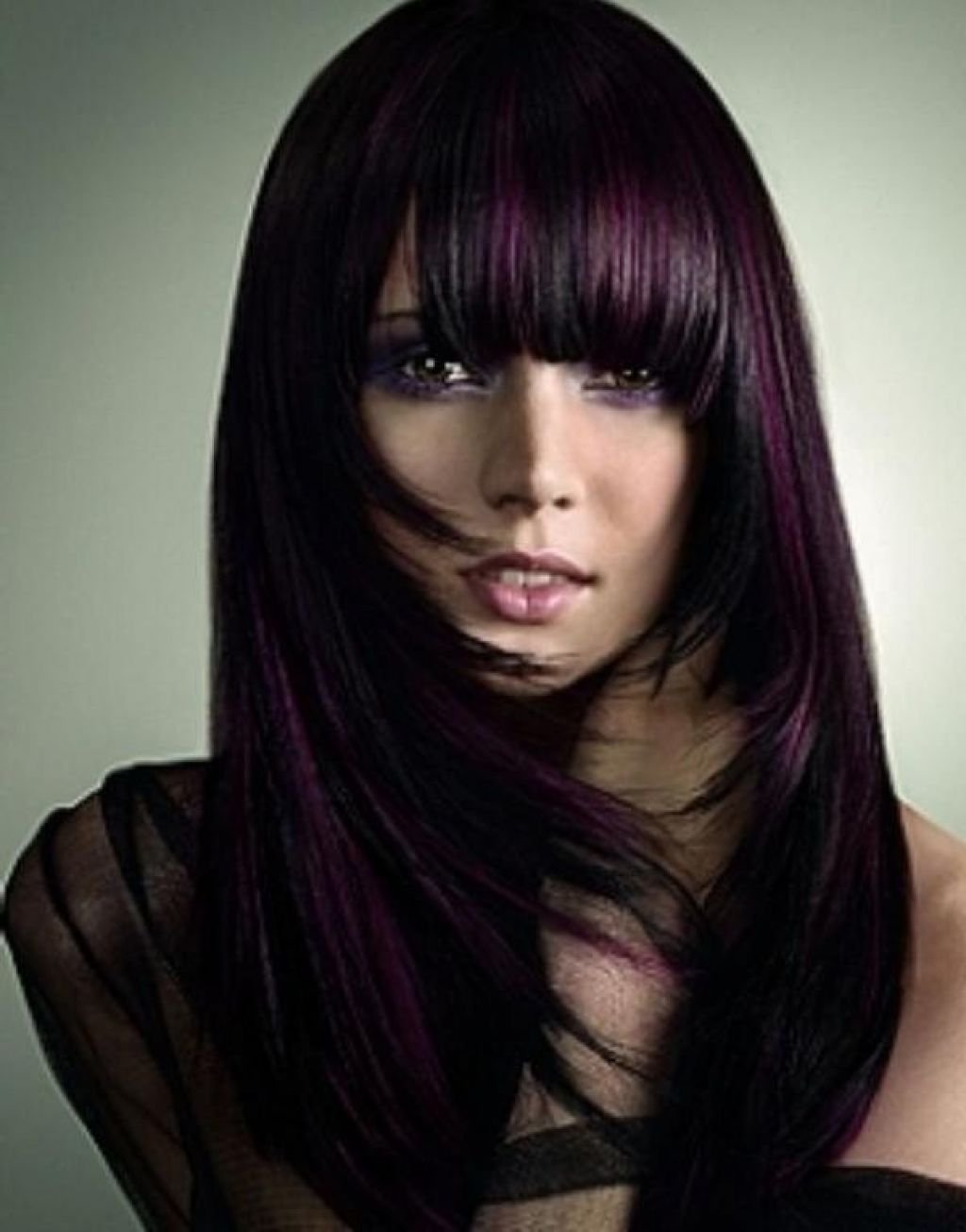 Красное колорирование на темные волосы