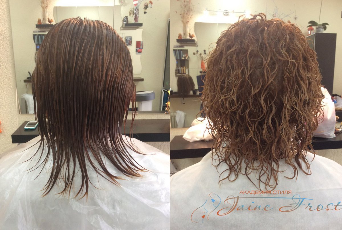 Карвинг на средние волосы до и после