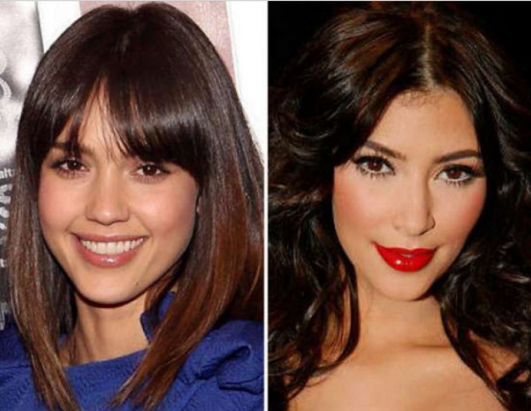 Челка для девушки с широким носиком