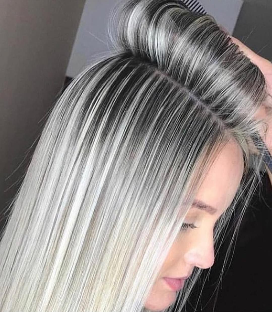 Прикорневое мелирование на отросшие корни