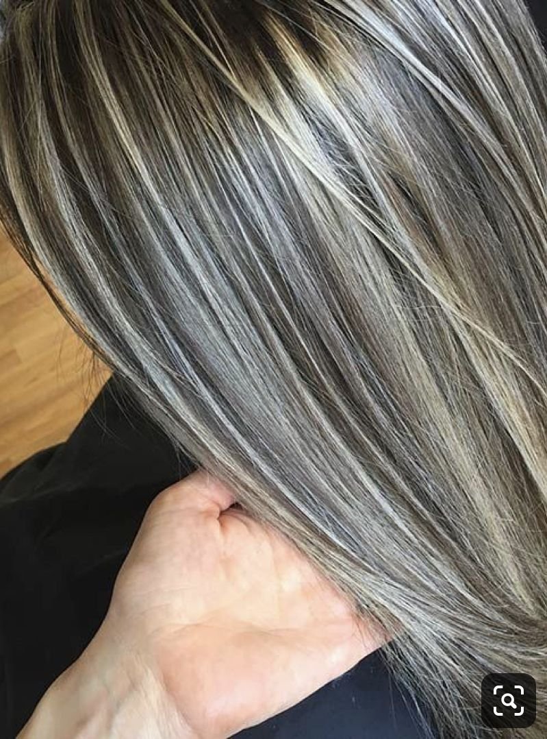 Мелкое мелирование на темные волосы