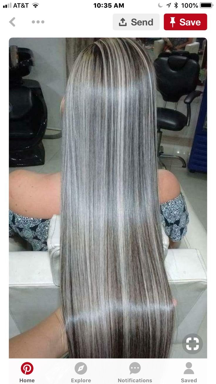 Мелкое мелирование на длинные волосы