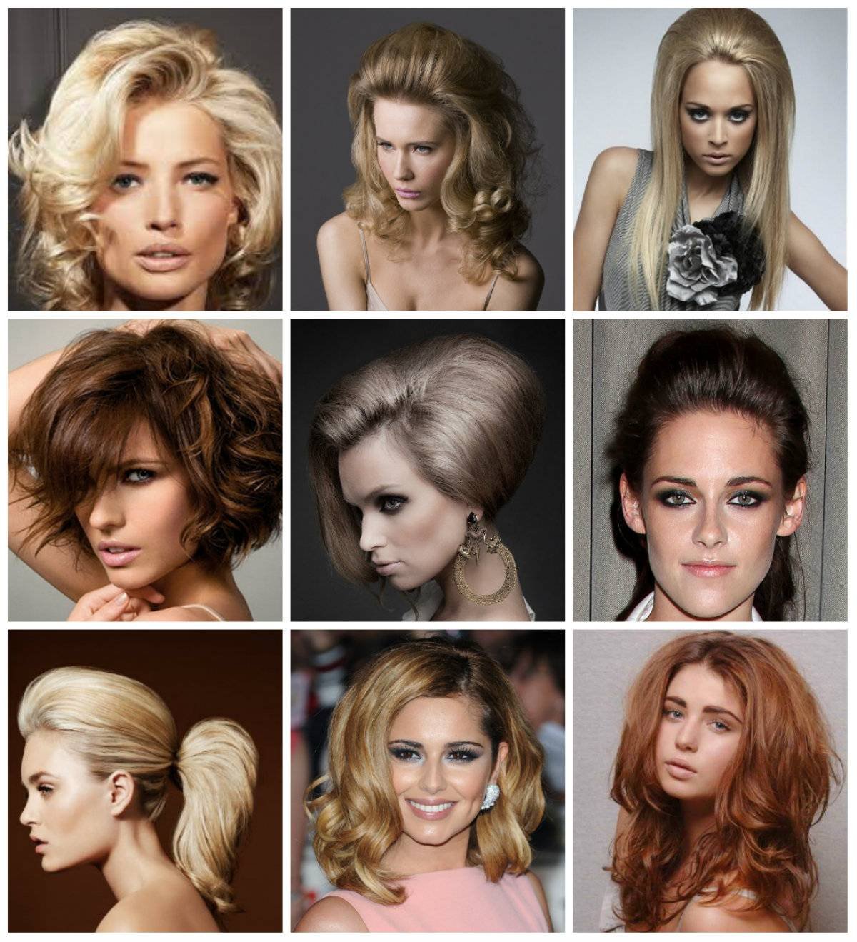 Объемные прически на средний волос