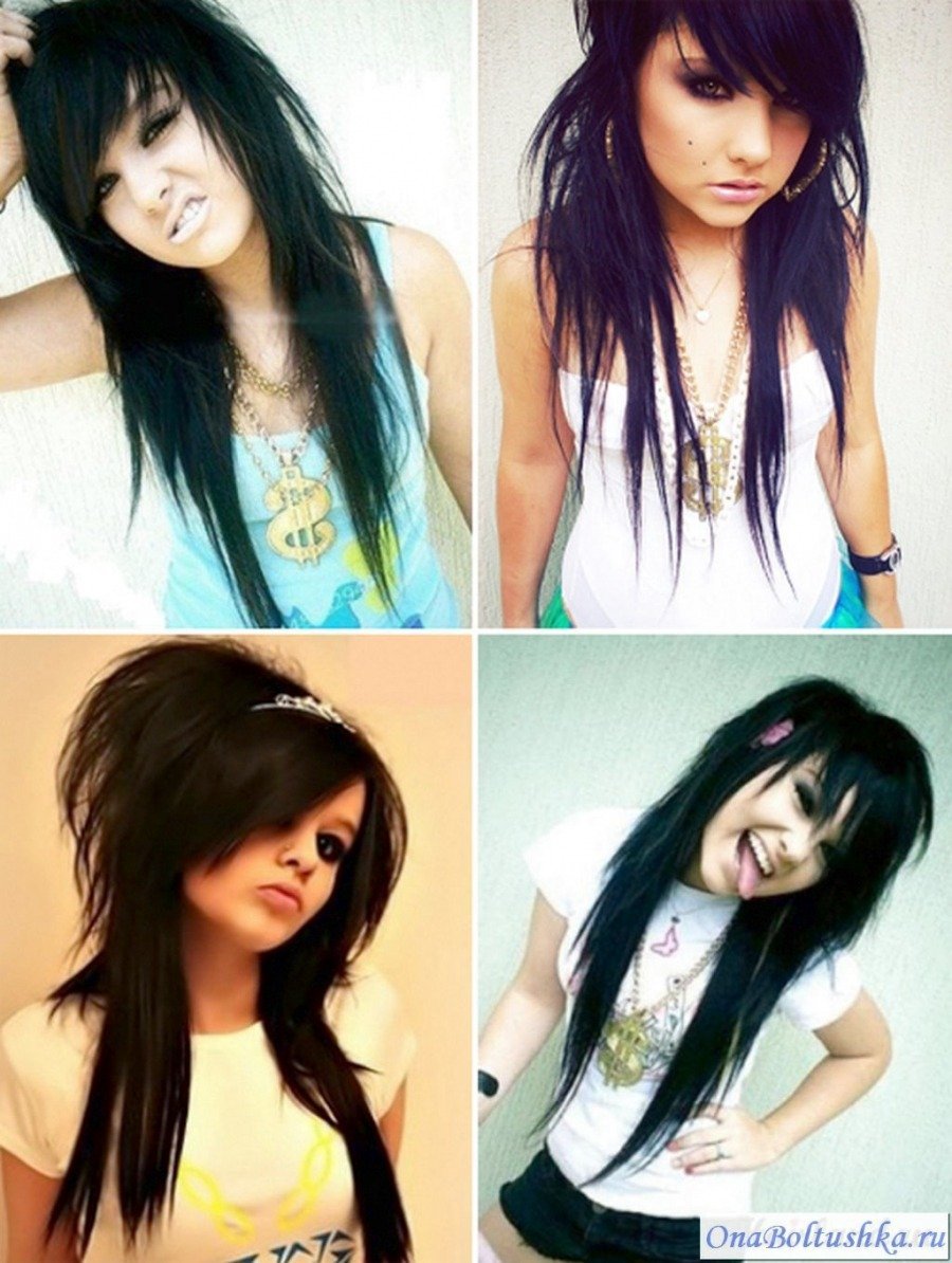 Стрижка Каскад эмо