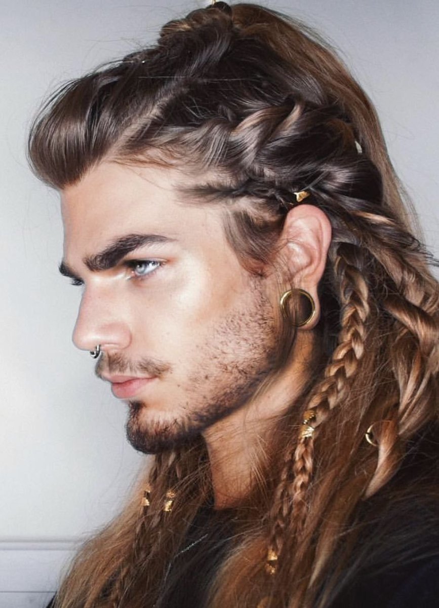 Мужские косы на длинные волосы