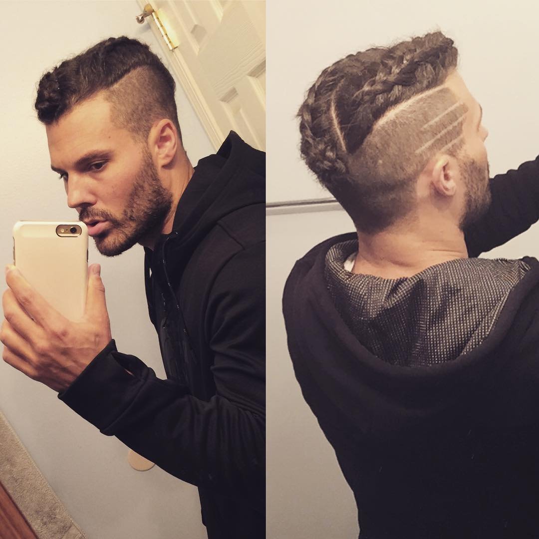 Причёска с косичкой для мужчин