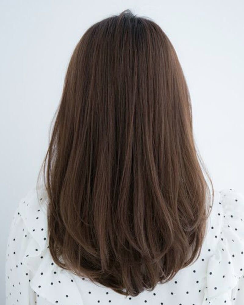 Стрижка полукругом на длинные волосы