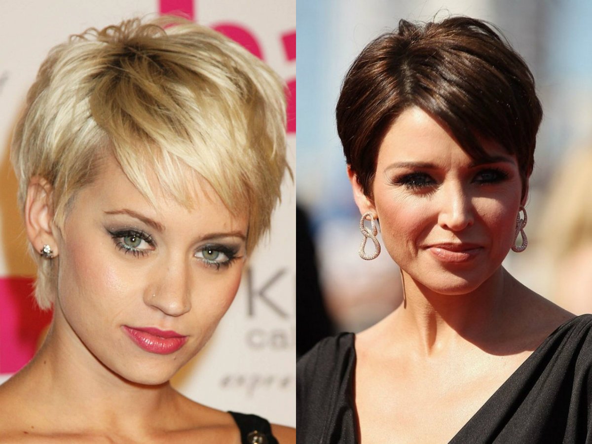 Стрижка для грушевидного лица и тонких волос