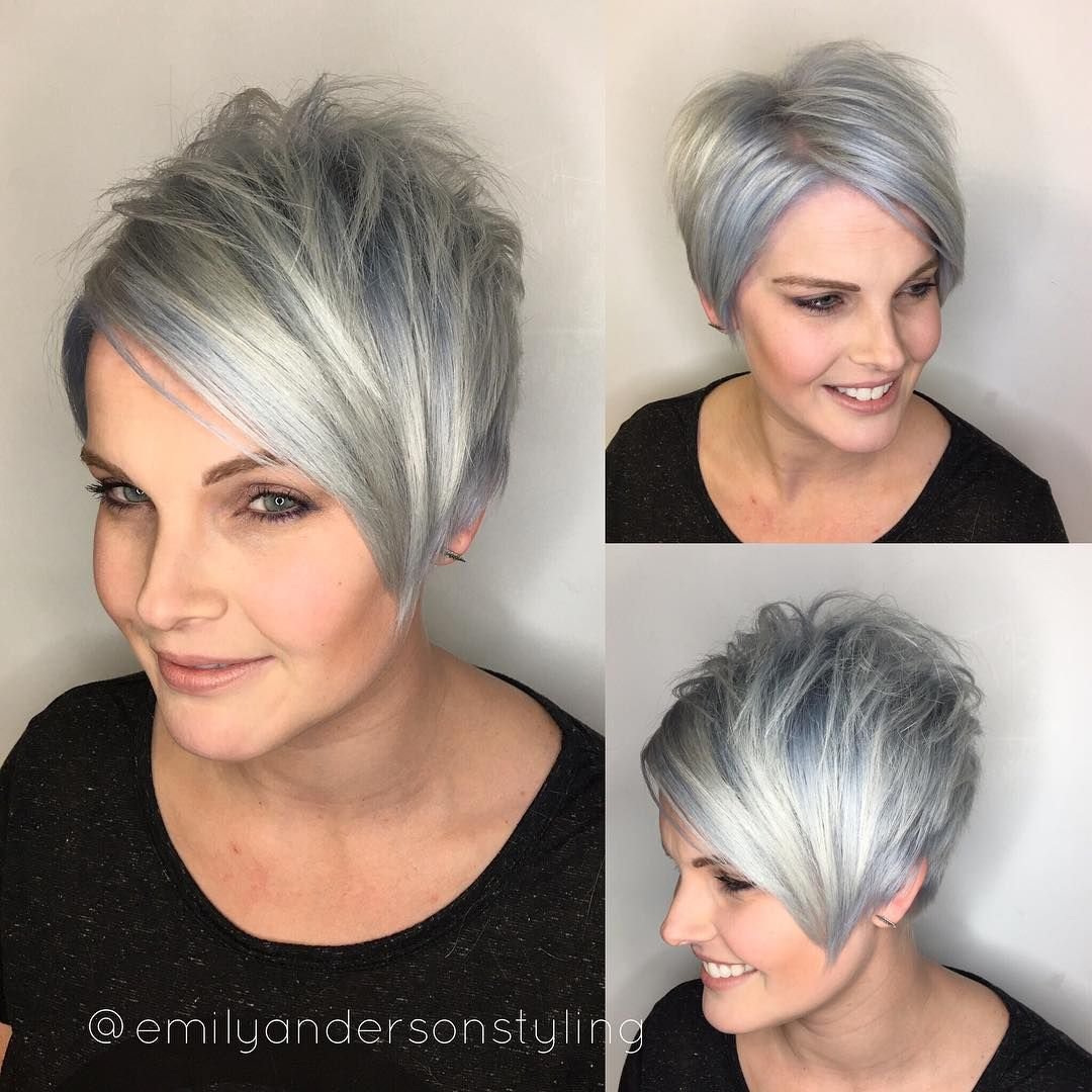 Мелирование на короткие Седые волосы