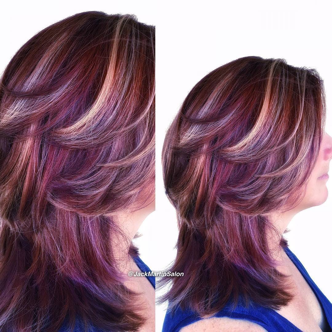 Стрижка Каскад с покраской колорирование