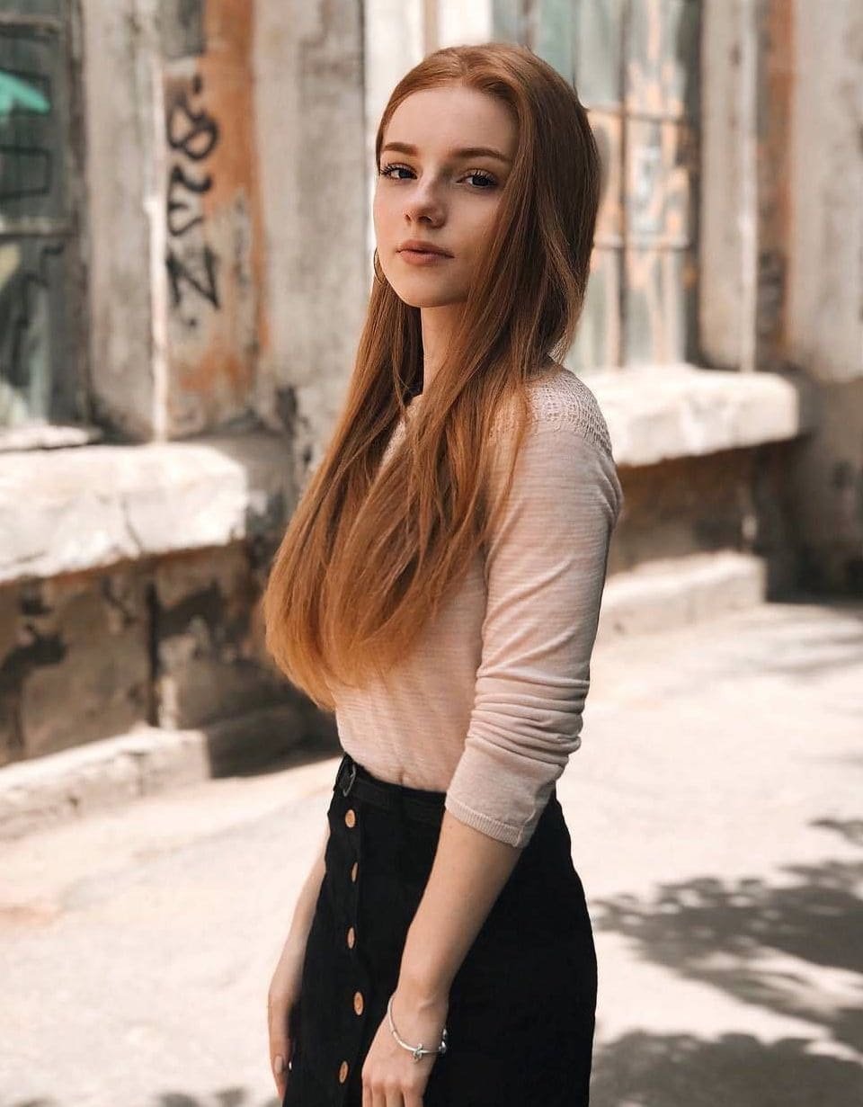 Крашеные рыжие волосы